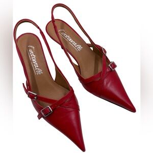 Host Pick 🎉🥳🇨🇦L’INTERVALLE Red Slingback Heels